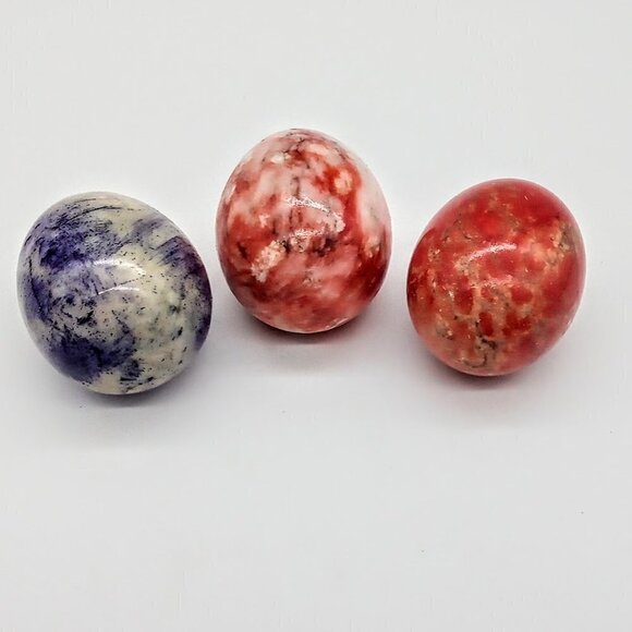 Red Purple Solid Stone Egg Collection - Picture 3 of 3
